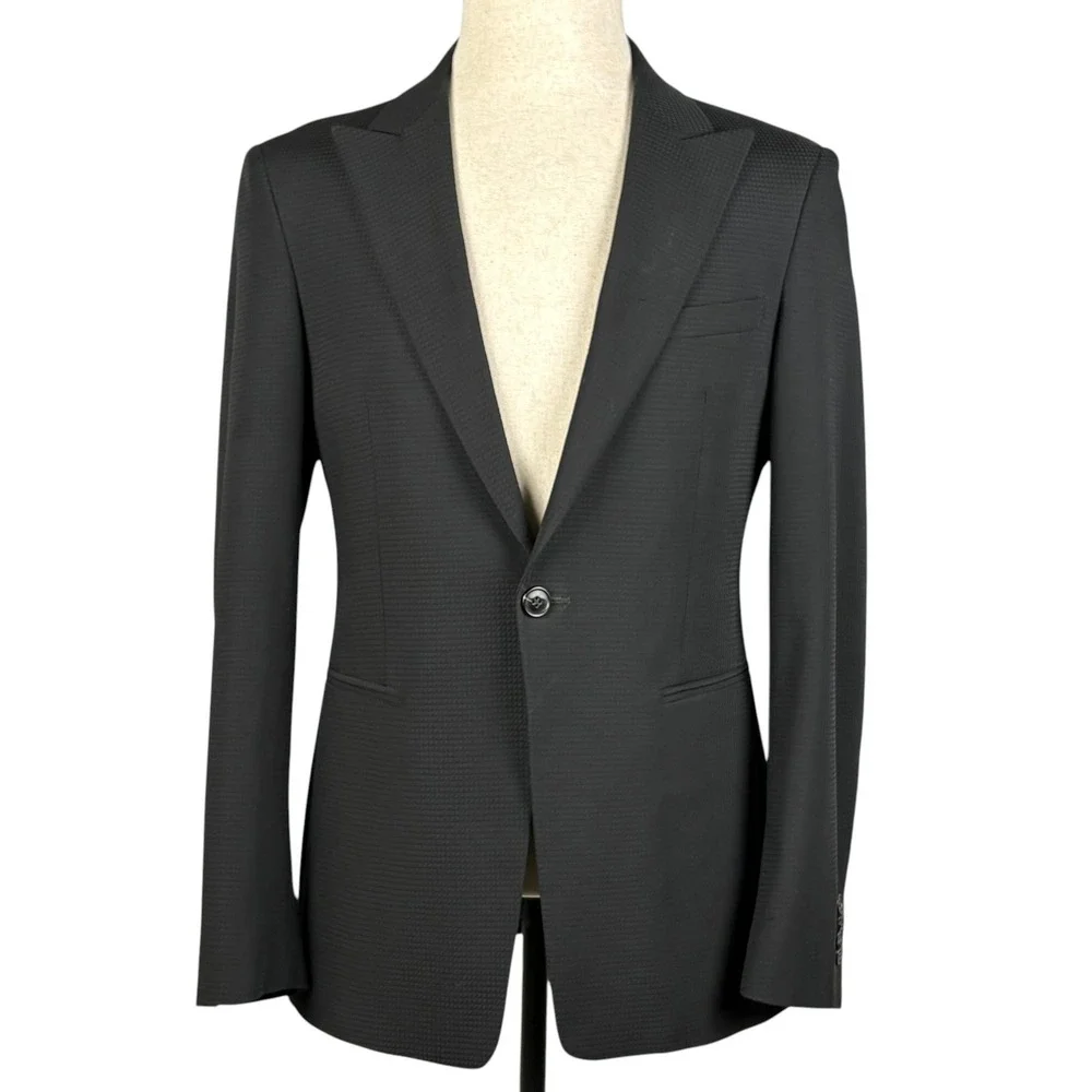Emporio Armani Jude Line Blazer Mens 38US 48IT Black Single Button Italy